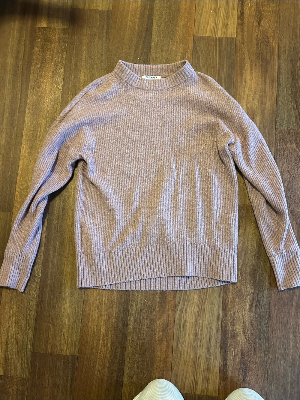 Old Navy Dusty Lavender Ribbed Crewneck Sweater